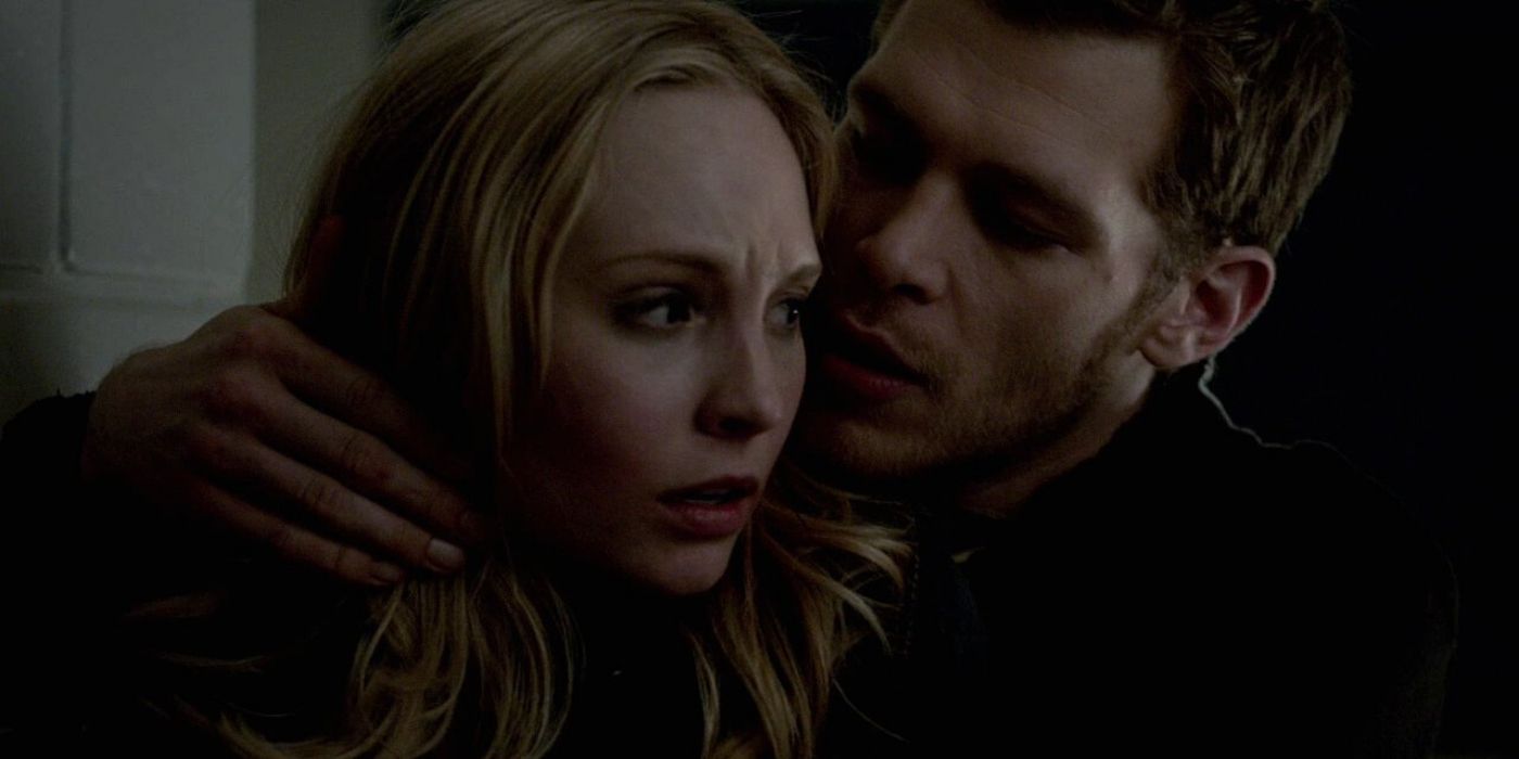 Klaus saves Caroline in The Vampire Diaries.