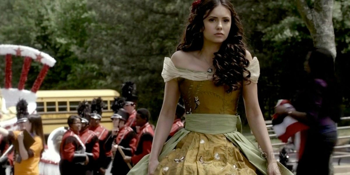 Elena at Founder's Day in The Vampire Diaries.
