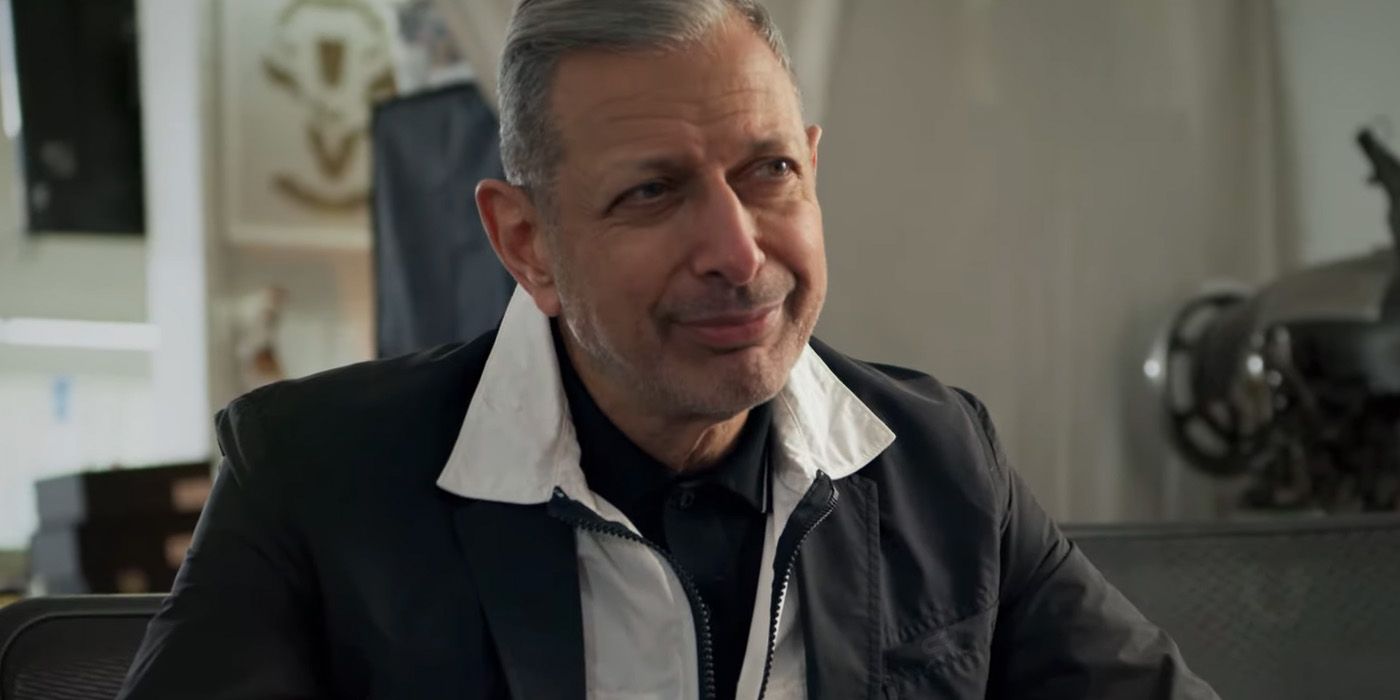 An image of Jeff Goldblum smiling in The World According to Jeff