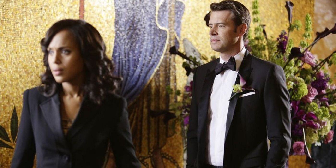 Olivia and Jake attending an affair in Scandal