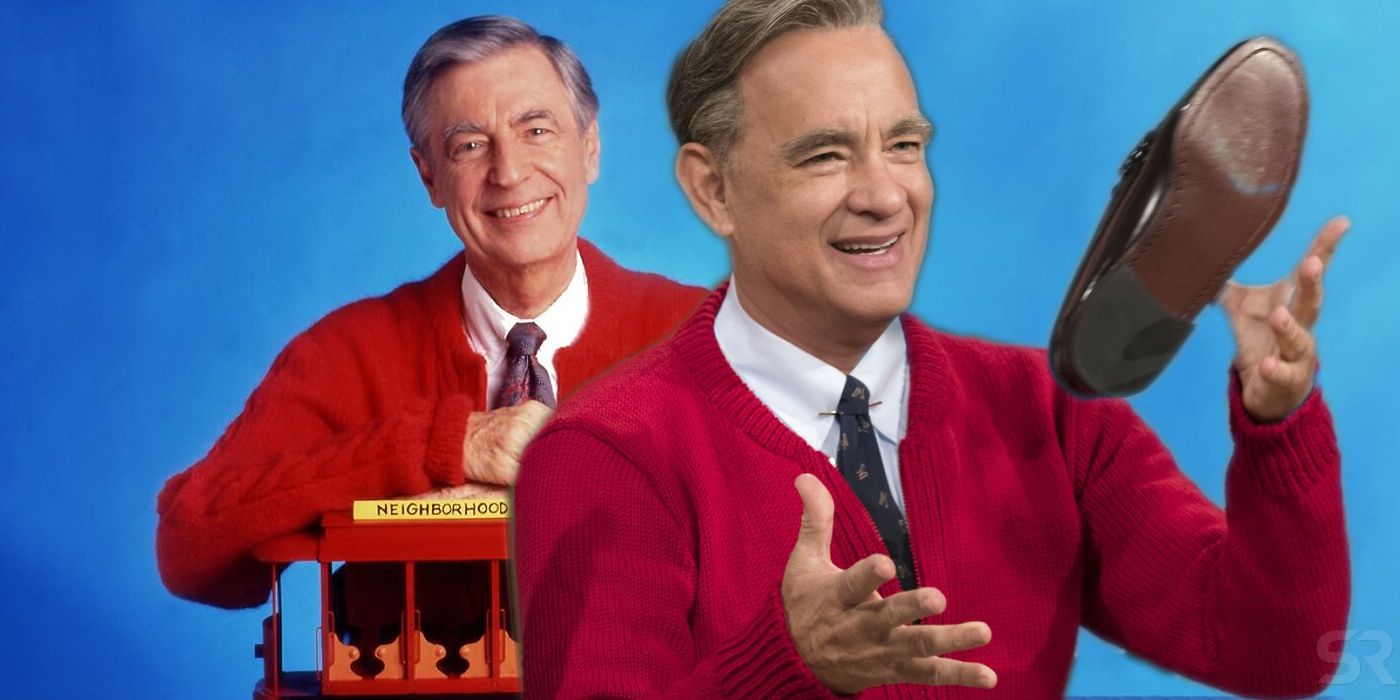 Tom Hanks in A Beautiful Day in the Neighborhood and Fred Rogers