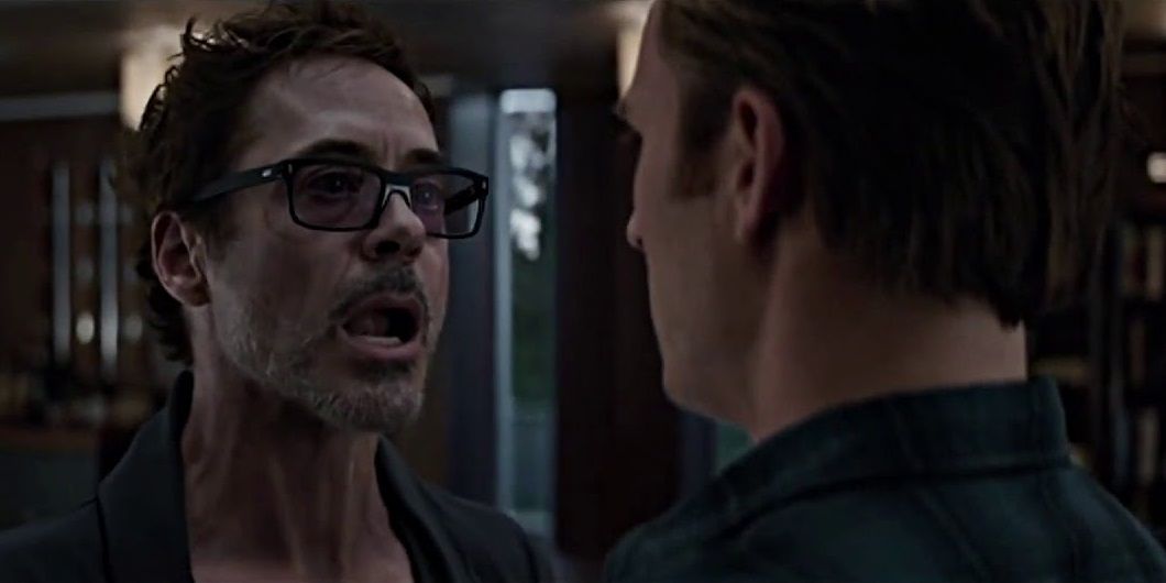 Tony grita com Steve em Avengers Endgame