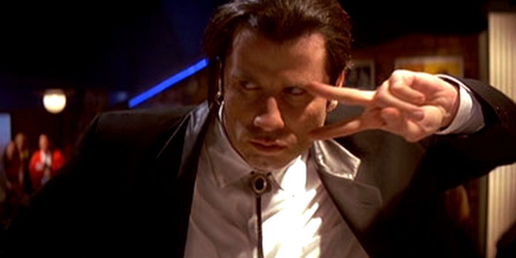 Vincent dances with Mia at a night club in Pulp Fiction.