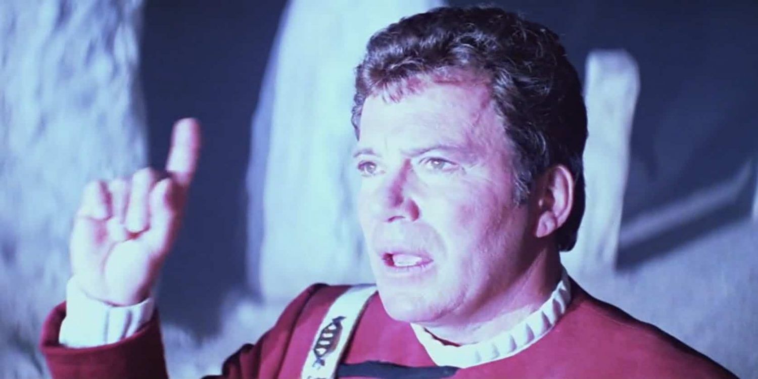 William Shatner as James T. Kirk in Star Trek The Final Frontier