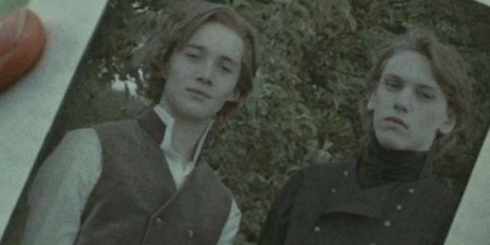 Young Dumbledore and Grindelwald on a picture