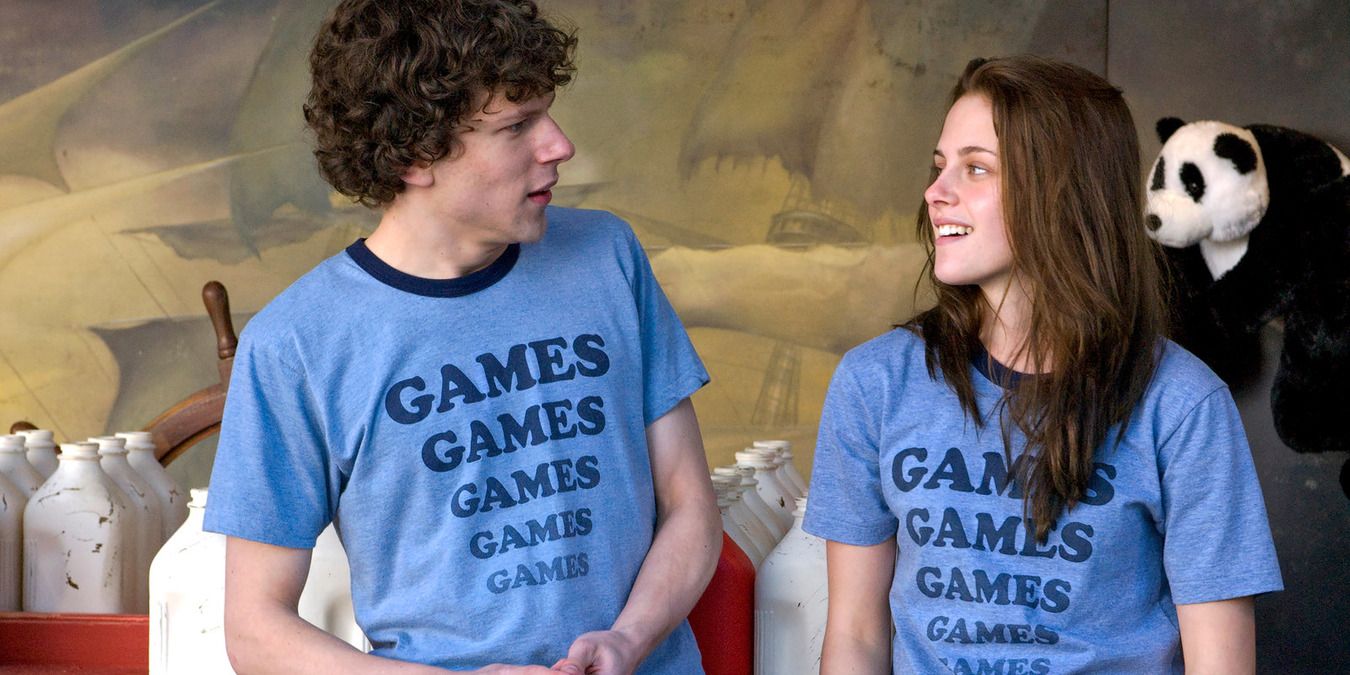 James and Emily talk to each other while working at a theme park in Adventureland.