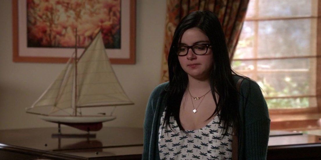Alex looking surprised on Modern Family