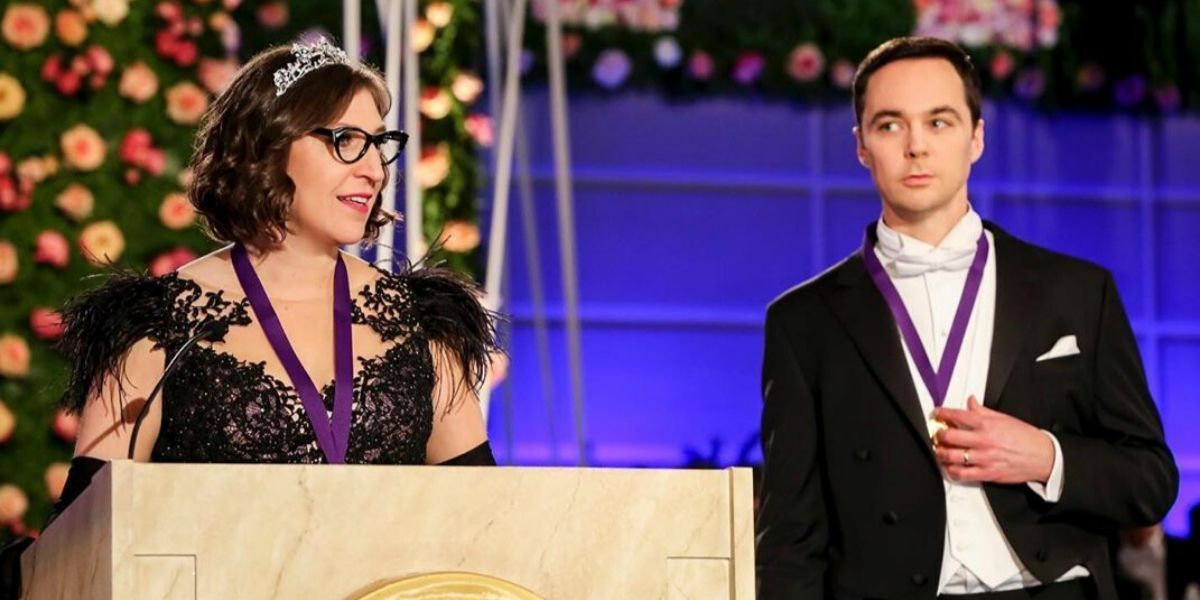 Amy e Sheldon recebem o Prêmio Nobel no final do TBBT