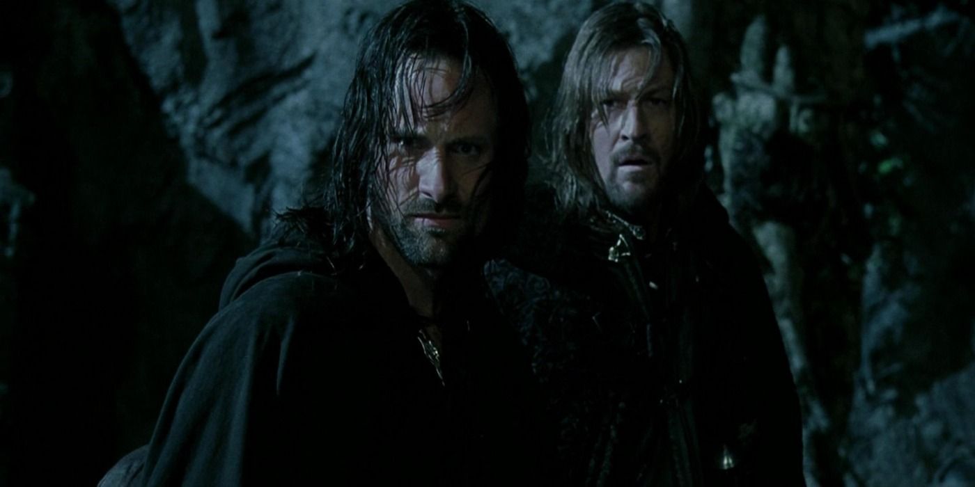 Aragorn e Boromir em Moria