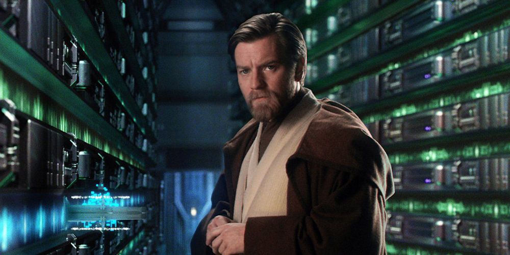 Obi-Wan Kenobi standing in a room.