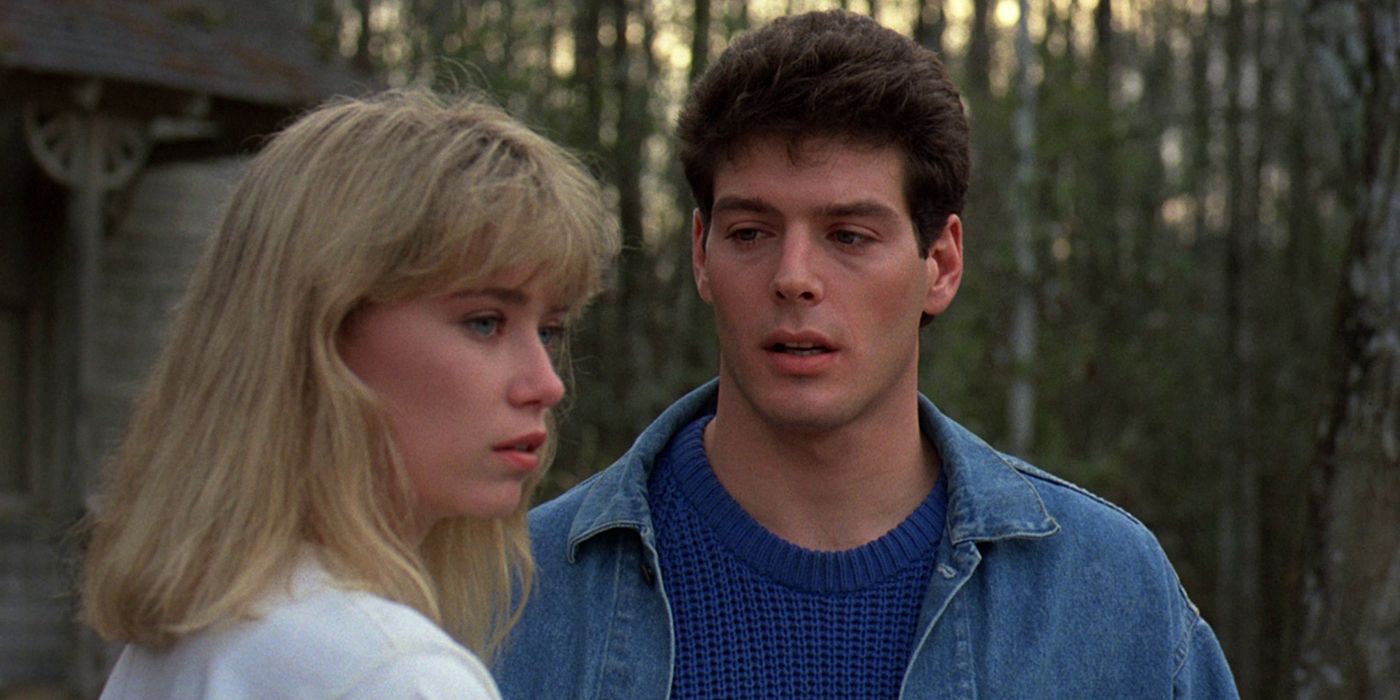 Tina and Nick in the woods in Friday the 13th part 7