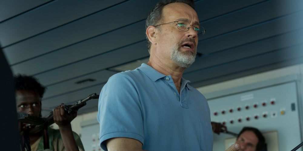 Captain Phillips looking frightened