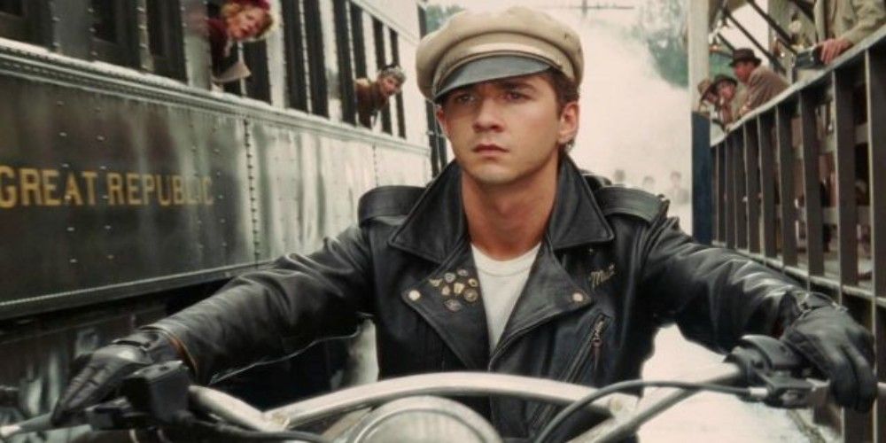 Mutt (Shia LaBouf) looking tough on his Harley Davidson Softail in Indiana Jones and the Kingdom of the Crystal Skull