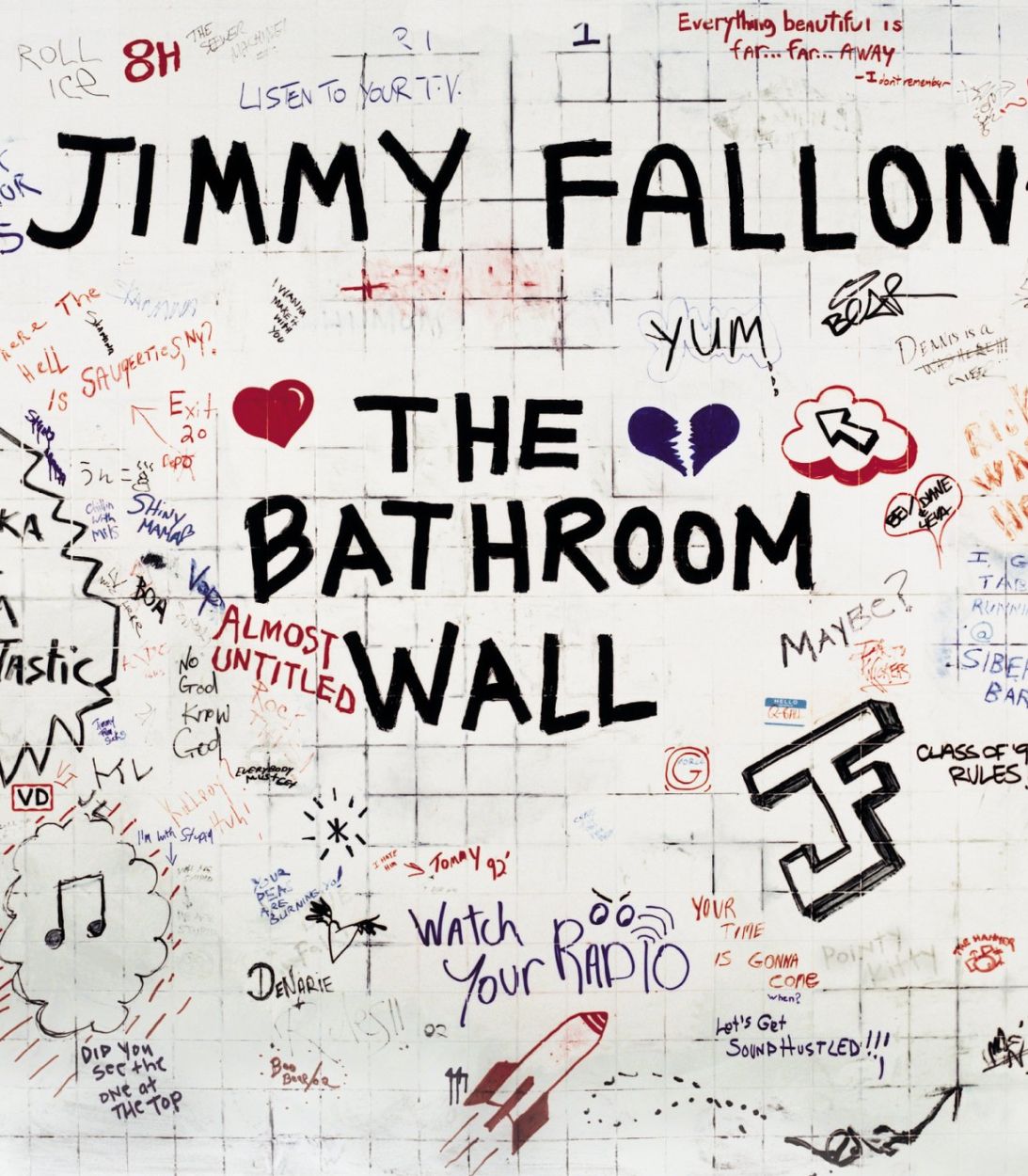 jimmy fallon bathroom wall album TLDR vertical