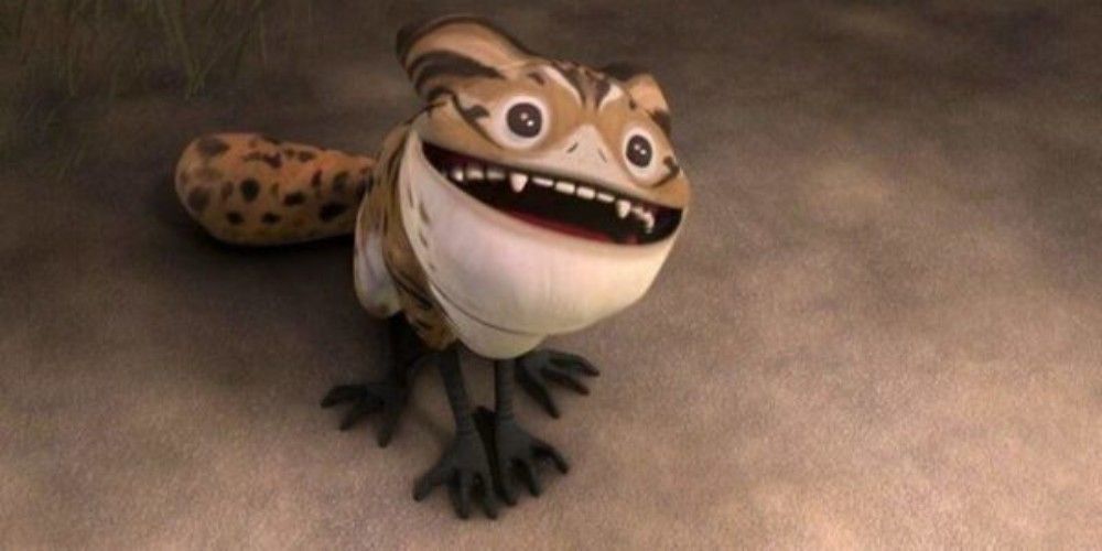 Ezra communicates with a Loth-Cat in Star Wars Rebels