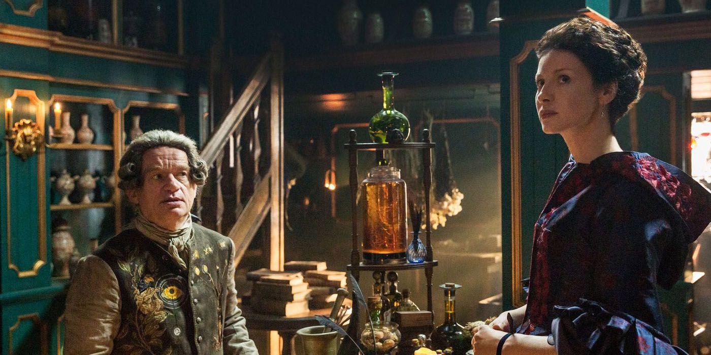 Claire visits Raymond's apothecary in Outlander