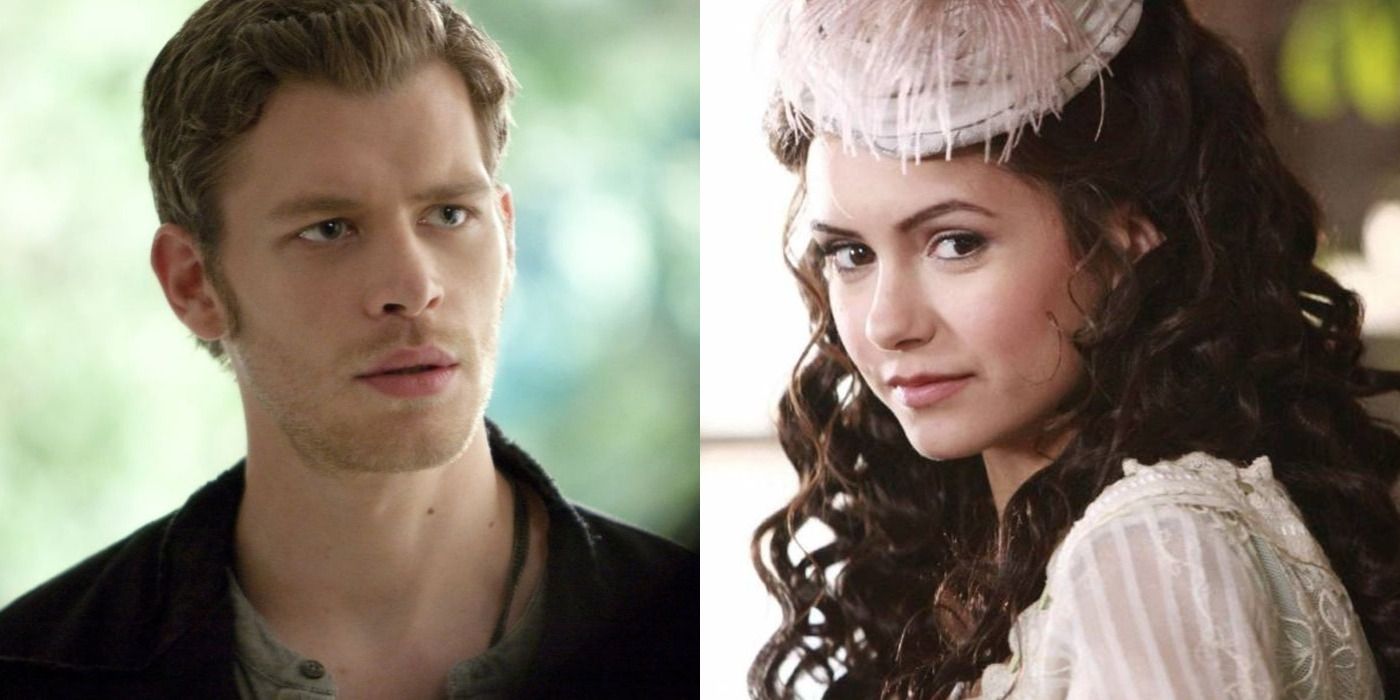 Split image of Klaus Mikaelson and Katherine Pierce in The Vampire Diaries