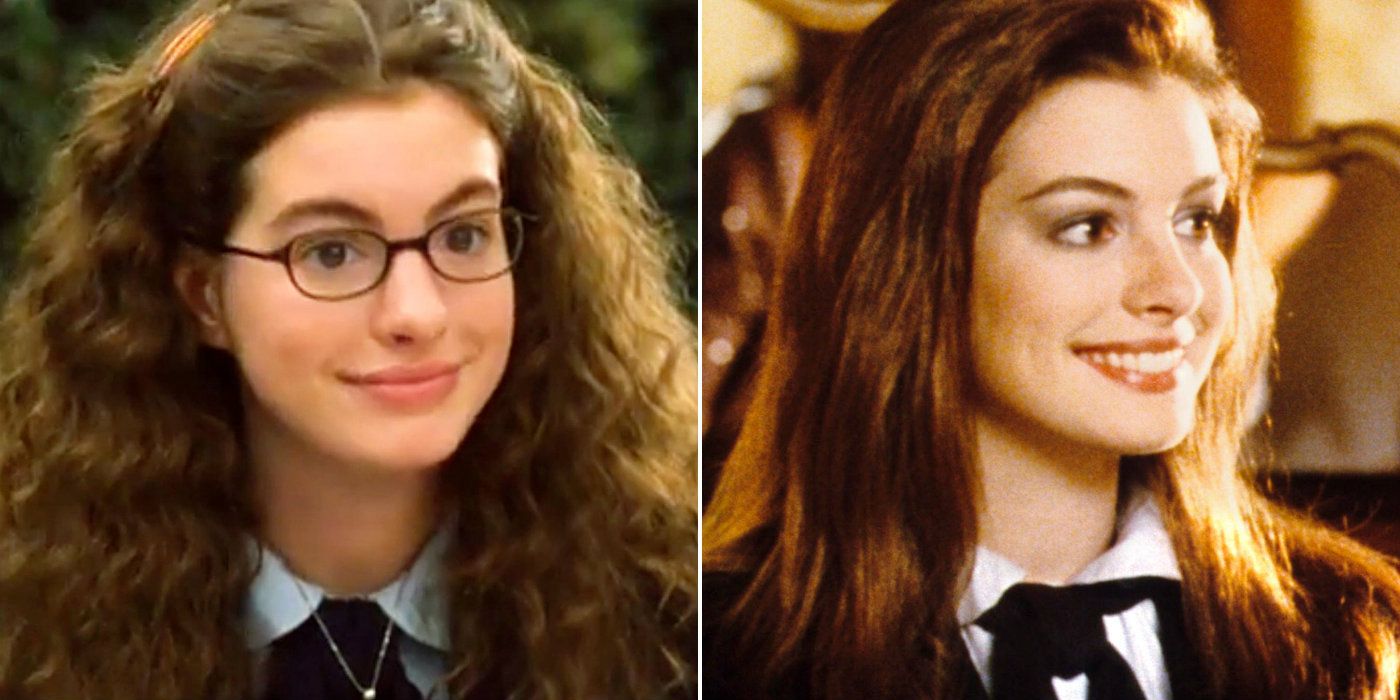 Mia before and after The Princess Diaries makeover