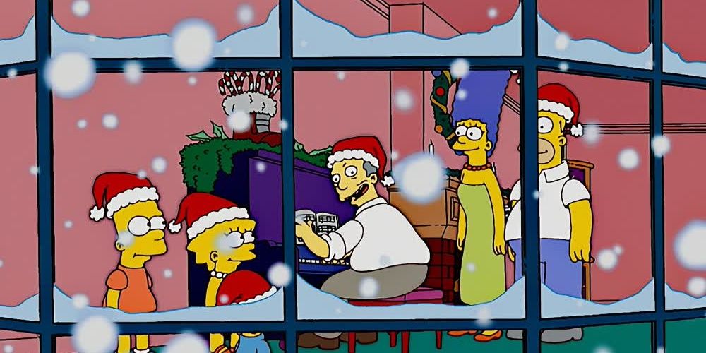 Gill toca piano no Natal com os Simpsons