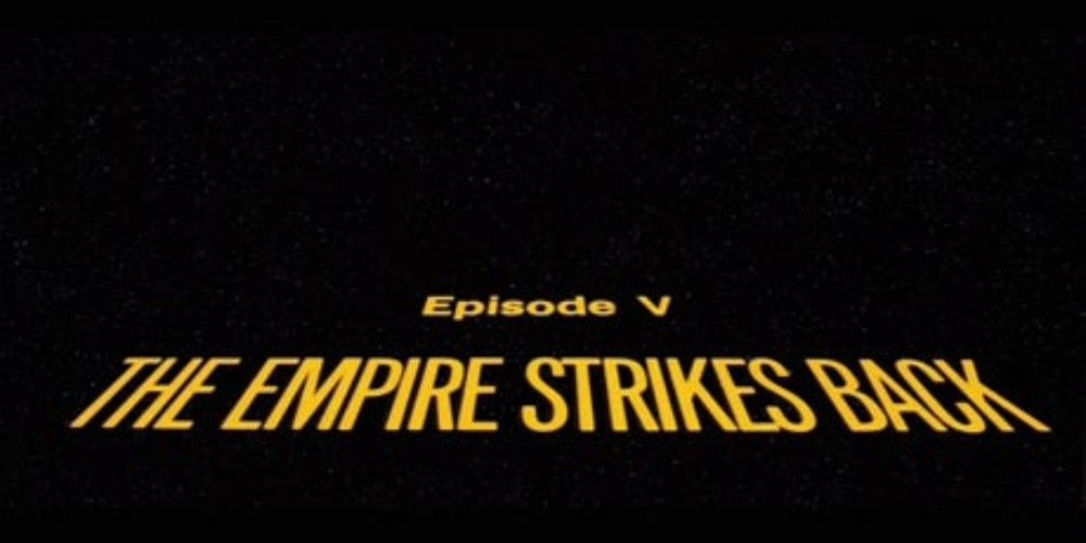 The opening text crawl in The Empire Strikes Back