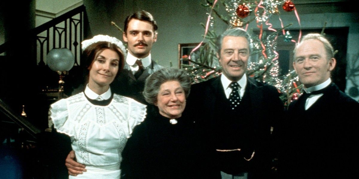 The cast of BBC's Upstairs, Downstairs for the holidays