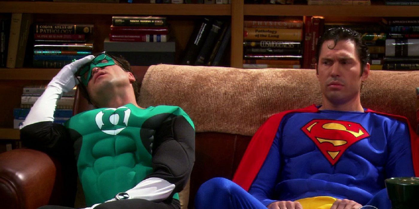 Zack and Leonard as superman and green lantern