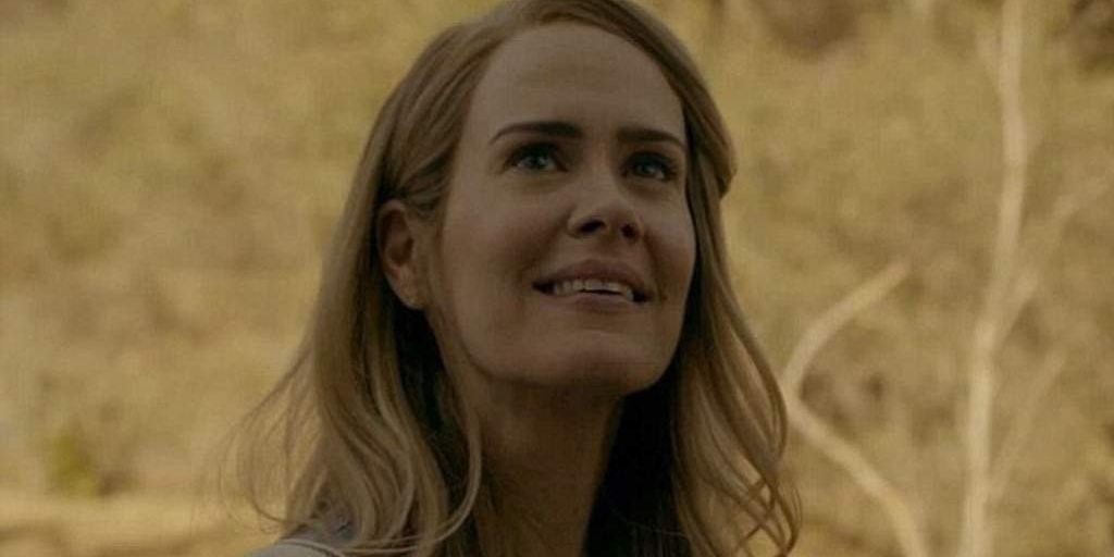Audrey Tindall looking up in American Horror Story