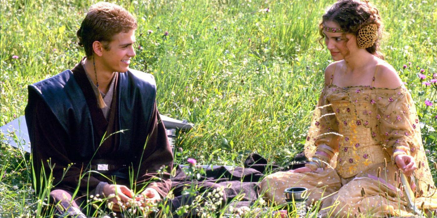 Anakin Skywalker and Padme Amidala in Attack of the Clones.