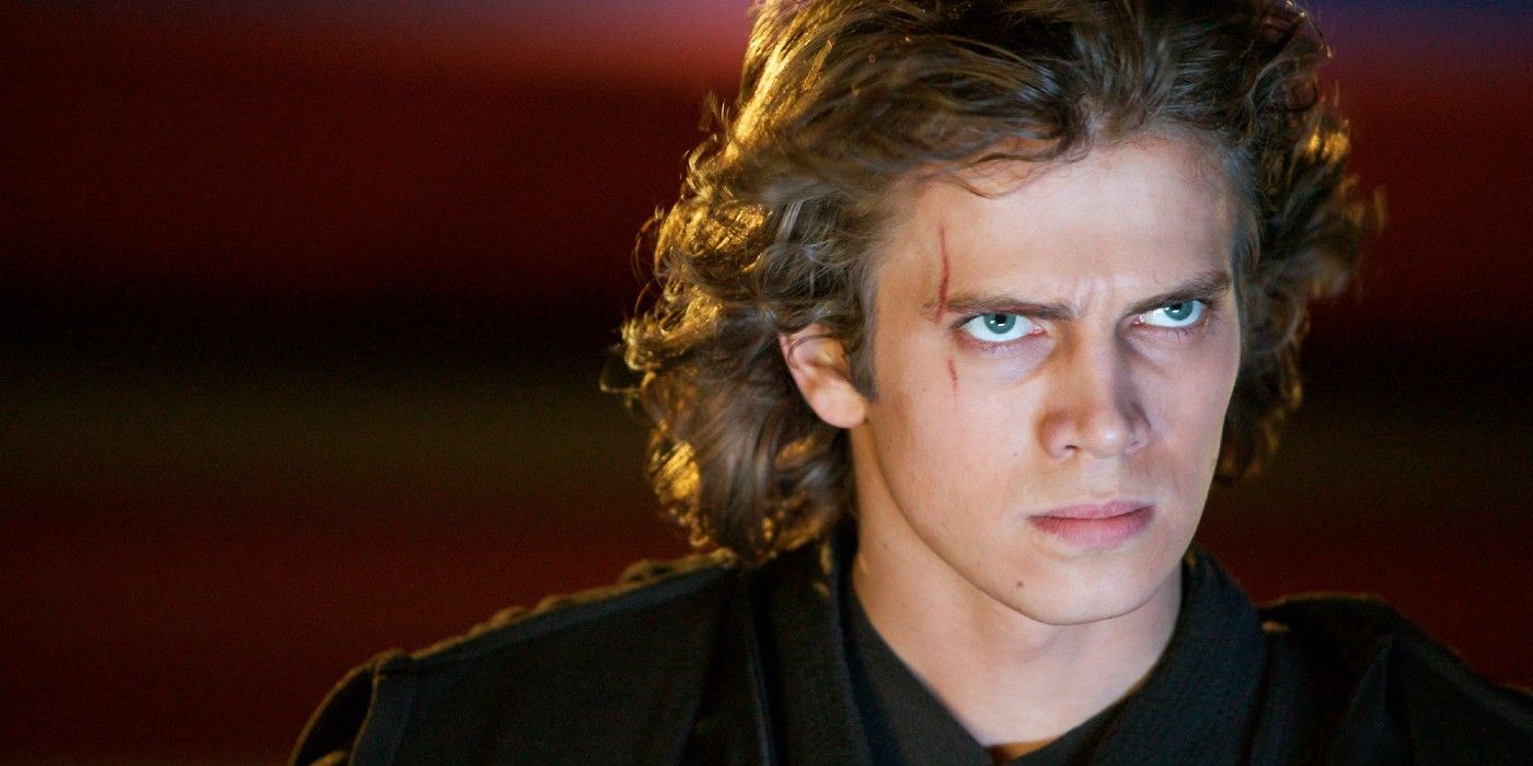 Anakin Skywalker staring angrily in Revenge of the Sith
