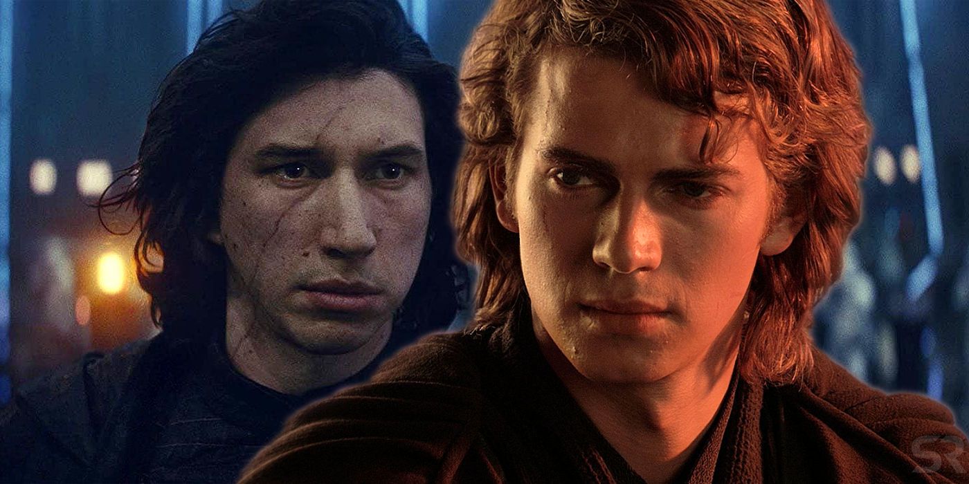 Anakin Skywalker and Kylo Ren in Star Wars The Rise of Skywalker