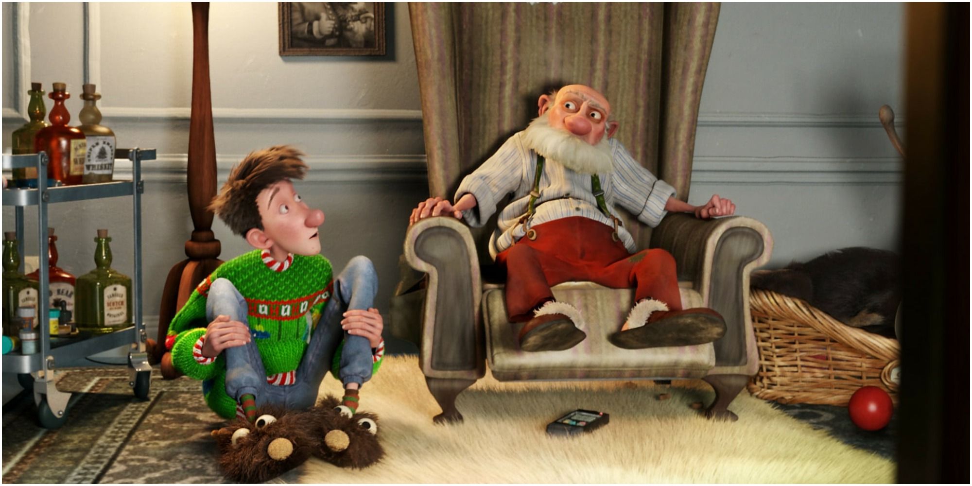Arthur e o vovô Papai Noel em Arthur Christmas 