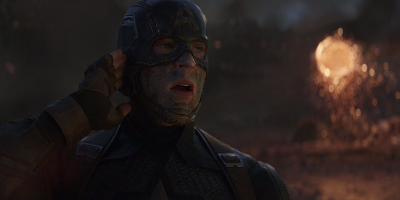 Captain America looking shocked in Avengers: Endgame