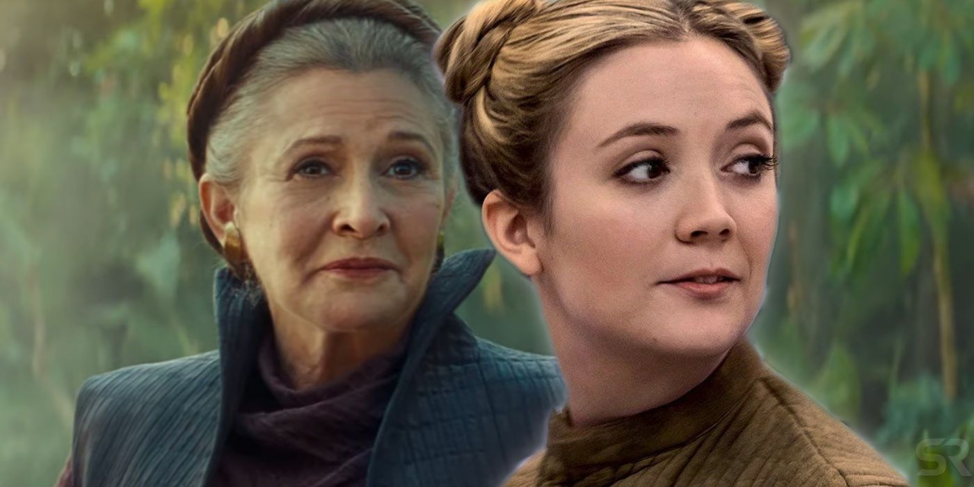 Billie Lourd and Carrie Fisher in Star Wars The Rise of Skywalker