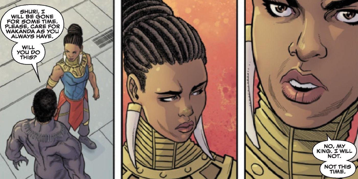 Black Panther and Shuri Comic Fight