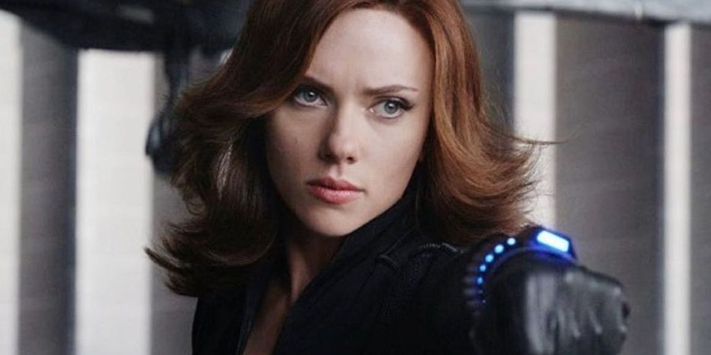 Black Widow aiming her stinger in Captain America: Civil War