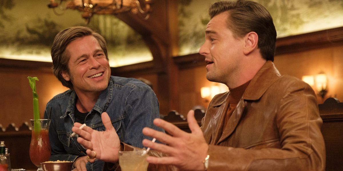 Brad Pitt Leonardo Di Caprio Once Upon A Time In Hollywood Cropped
