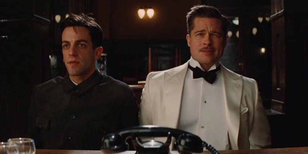 Aldo and Ultivich are held captive by Hans Landa in Inglourious Basterds