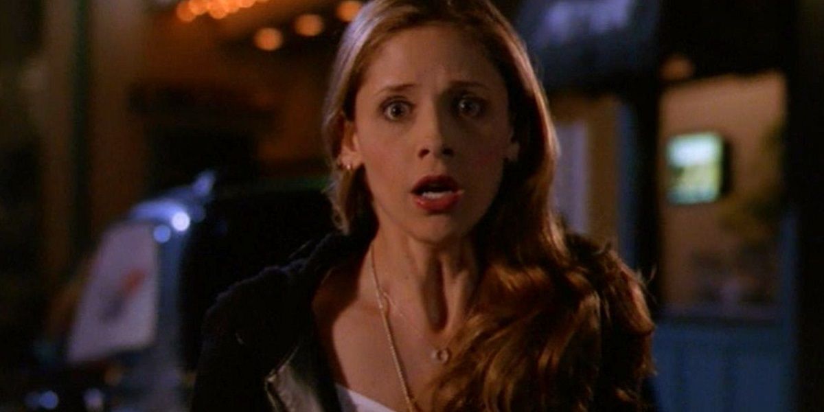 Buffy Summers looking scared