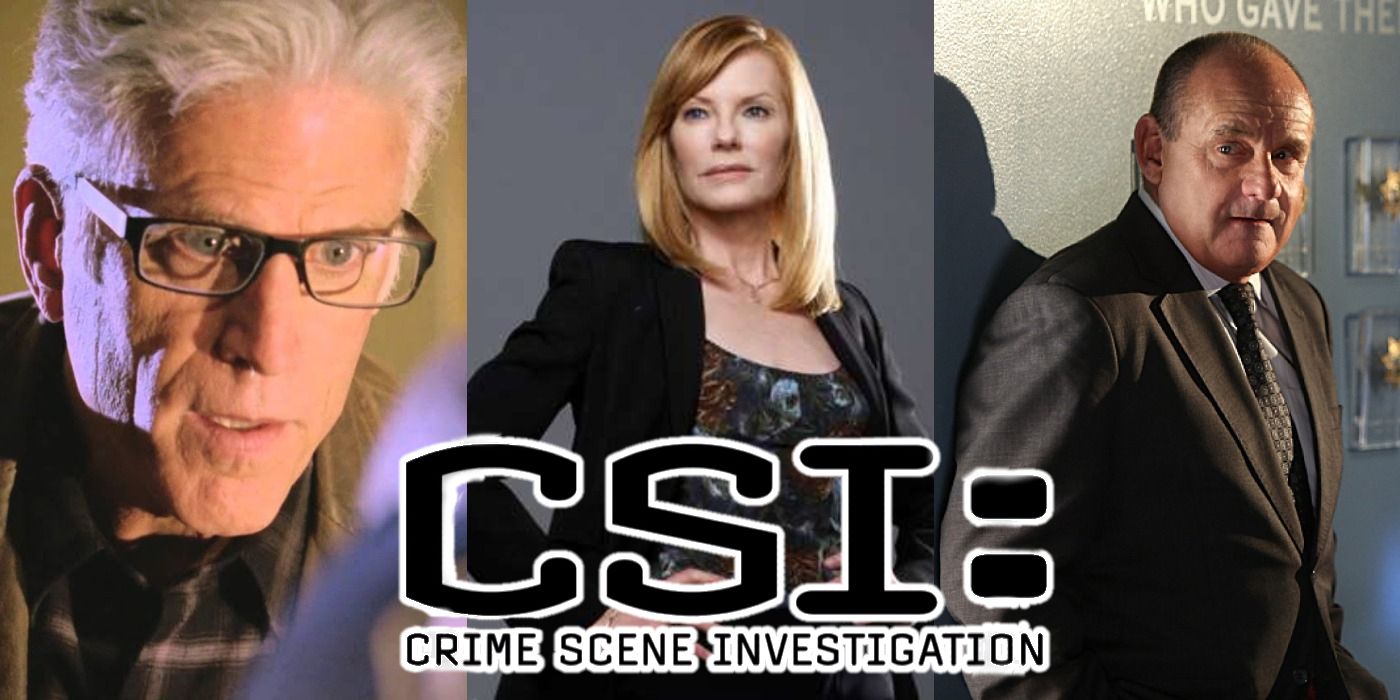 A compilation of characters from the drama series CSI.