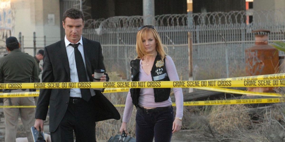 A still from the CSI episode Law of Gravity.