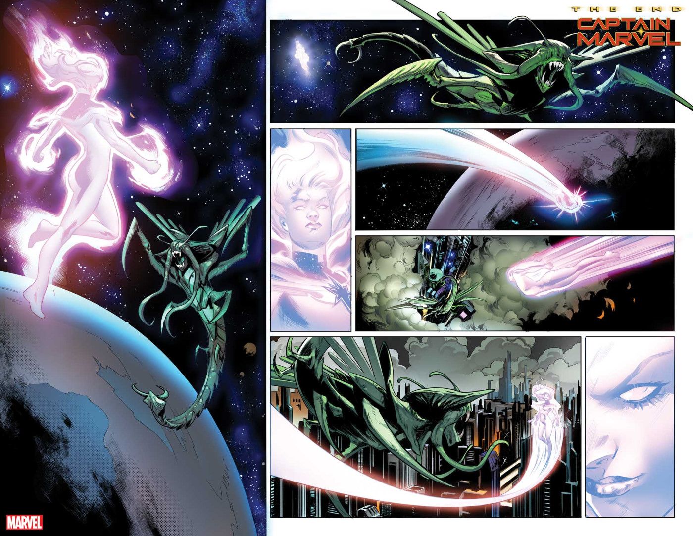 Captain Marvel The End Preview Alien Fight