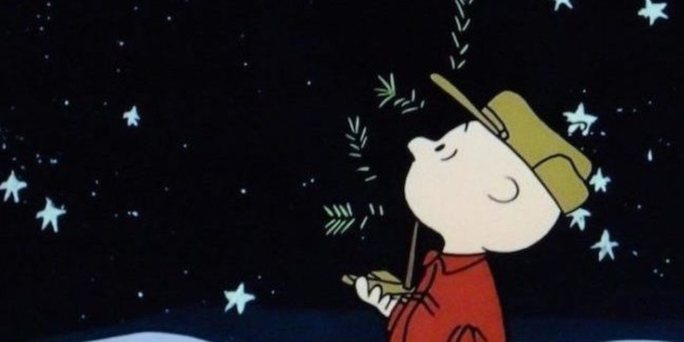 Charlie Brown Looking up at the stars in A Charlie Brown Christmas