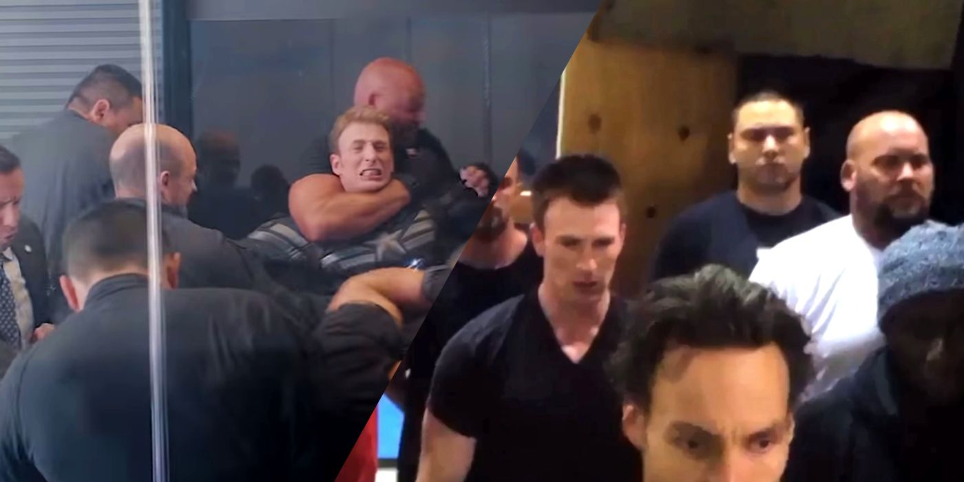 Chris Evans Captain America Winter Soldier Behind The Scenes Elevator Fight