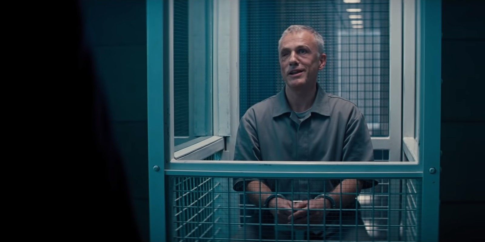 Christoph Waltz as Blofeld in prison in No Time To Die James Bond