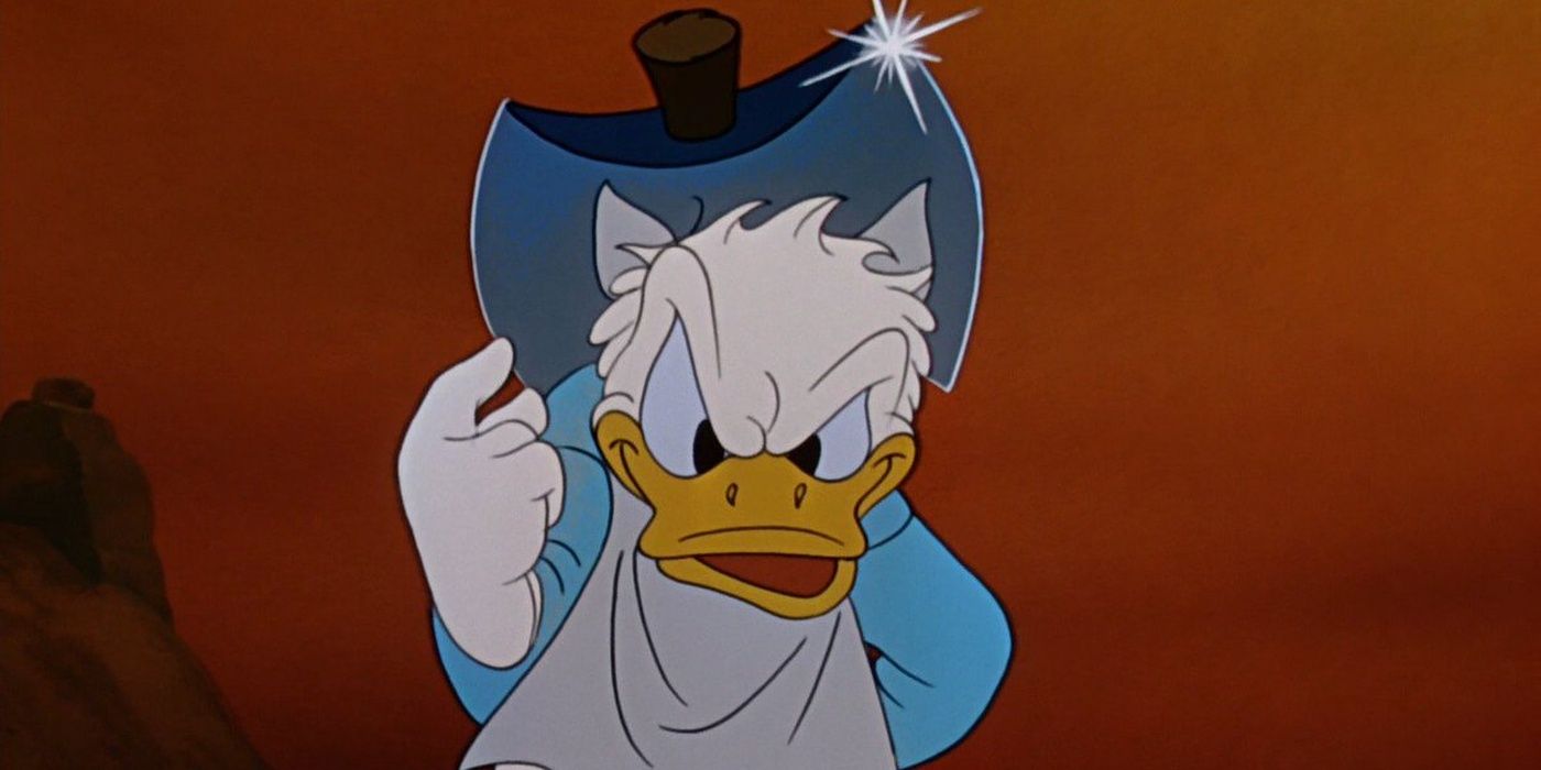 Donald ready to commit murder in Mickey and the Beanstalk