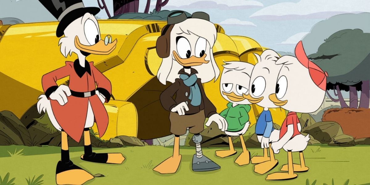 Scrooge, Della, and the Boys seen in Ducktales