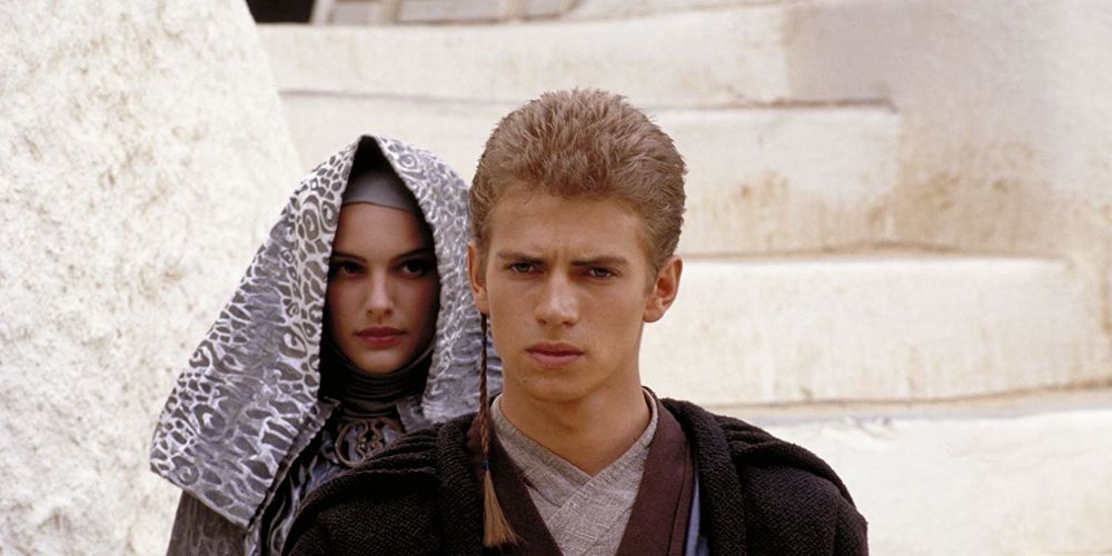 Anakin and Padme in Star Wars.