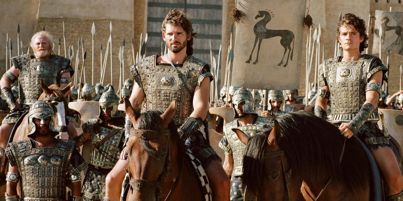 Eric Bana and Orlando Bloom in Troy 2004