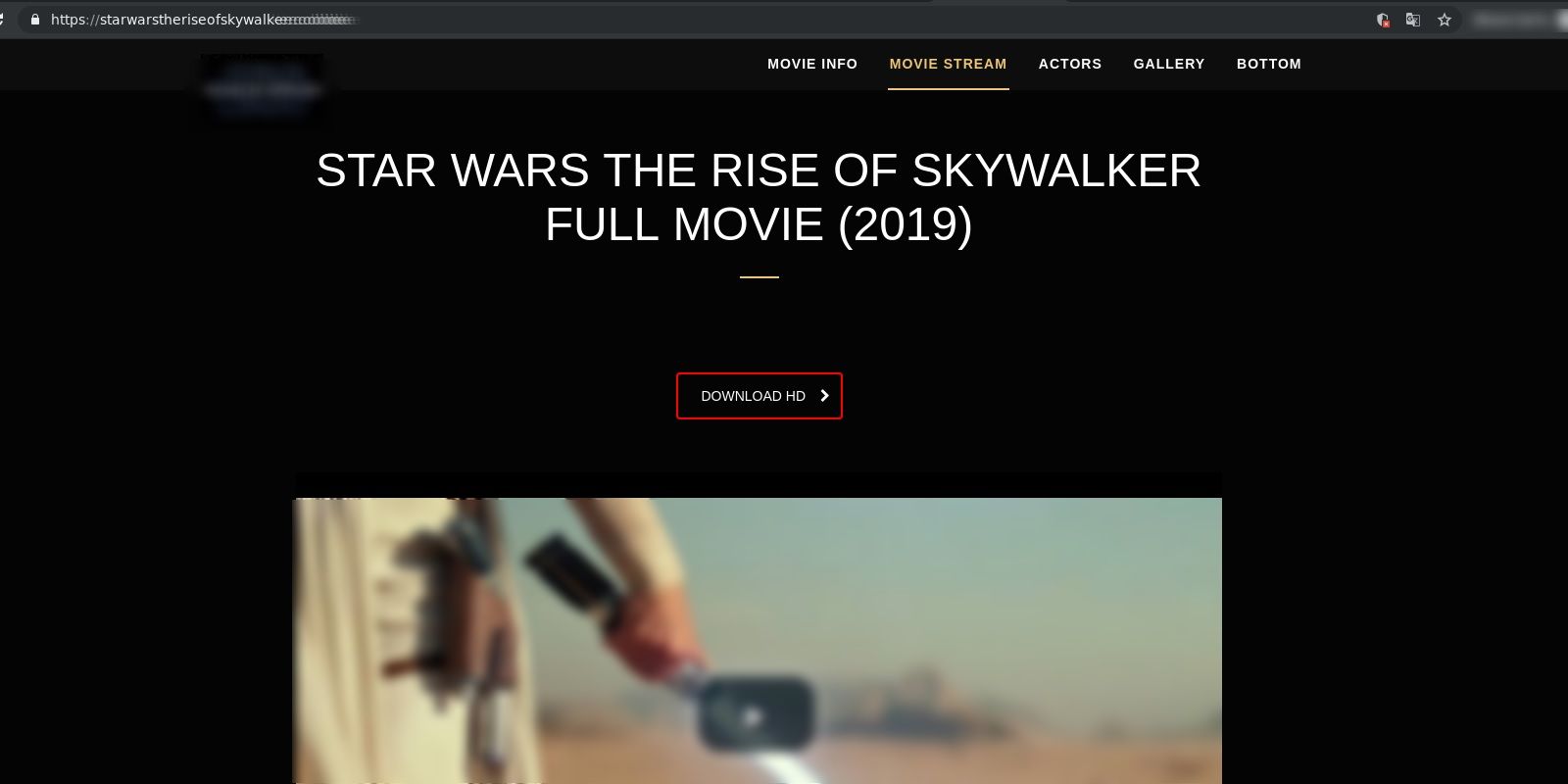 Fake Star Wars websites
