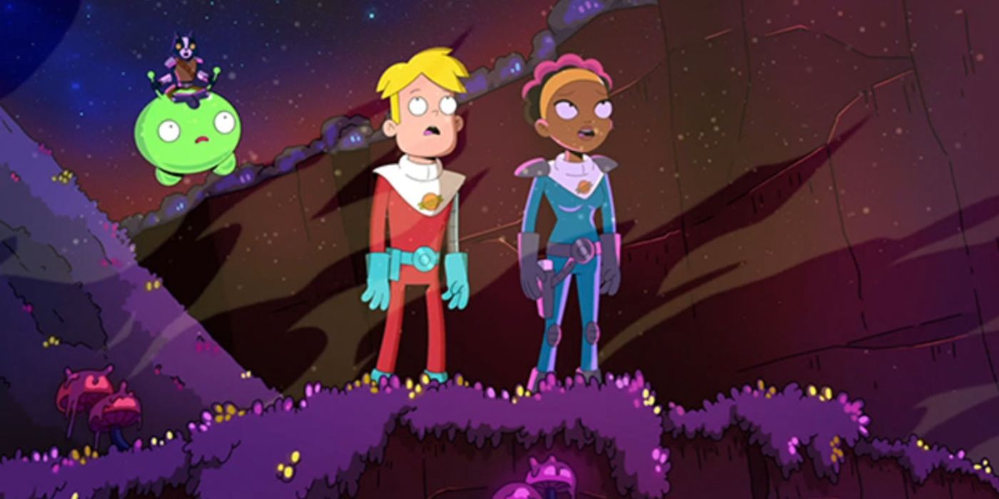 Two characters at a planet in Final Space 